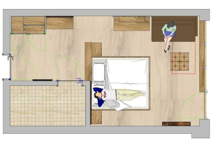 غرفة ديلوكس مزودة بشرفة, Lustiger Hirsch