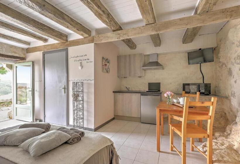 Апартаменты 1 Спальня Вид на Сад, Le Mas Des Papillons Chambre D Hôtes B&b