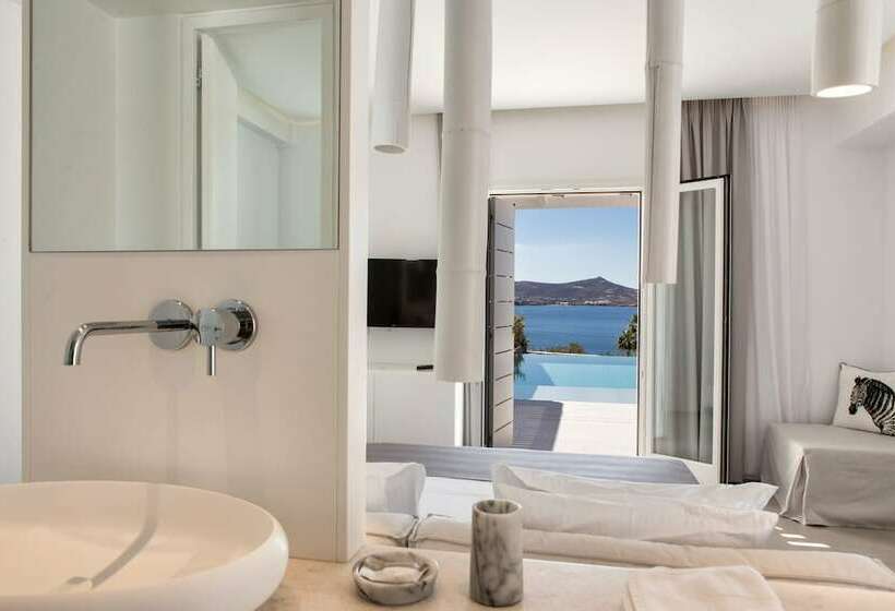 带海景的复工套房, Paros Agnanti Resort & Spa