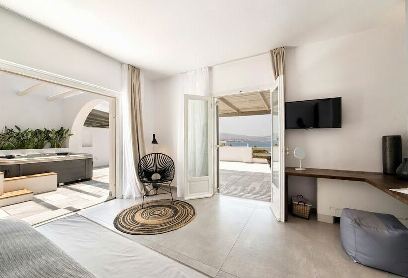带海景的行政套房, Paros Agnanti Resort & Spa