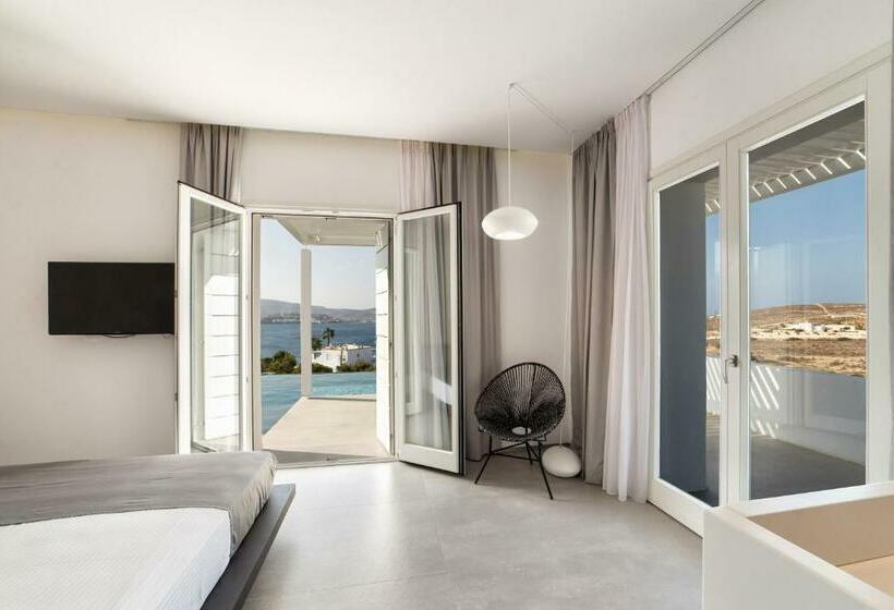 带海景的行政套房, Paros Agnanti Resort & Spa