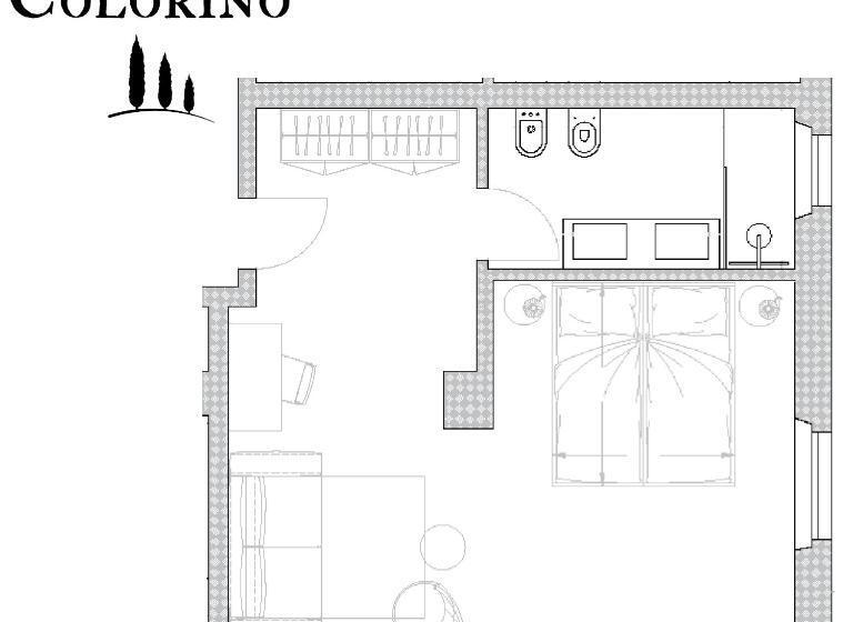 キングサイドベッドのスタンダードワンルーム, Poggio Paradiso Resort & Spa