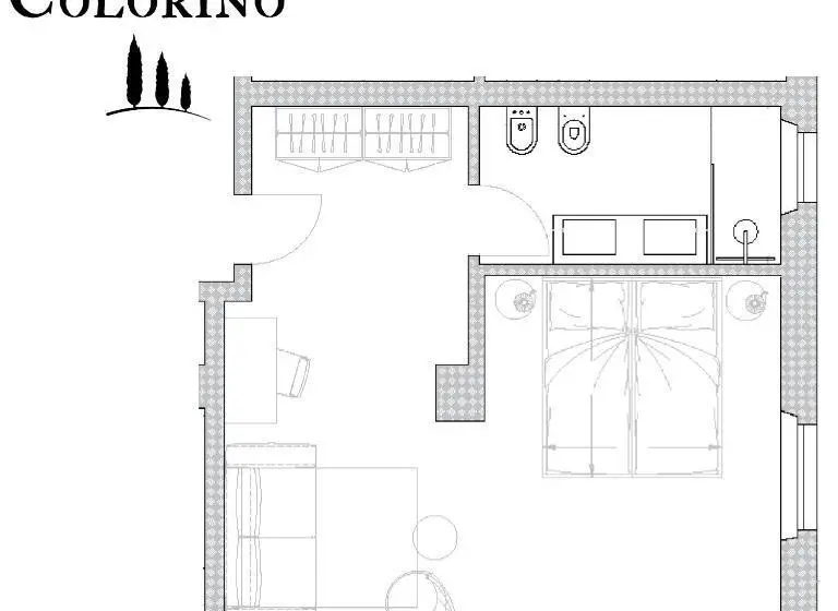 キングサイドベッドのスタンダードワンルーム, Poggio Paradiso Resort & Spa