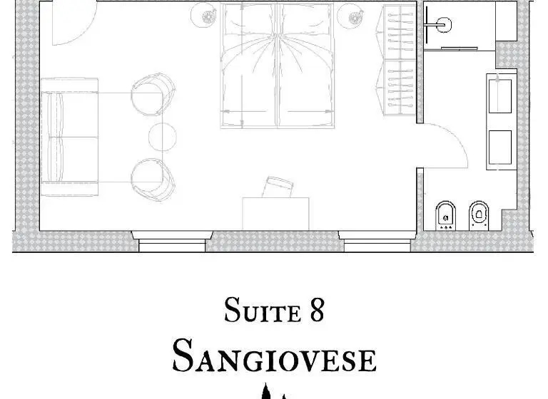 キングサイドベッドのスタンダードワンルーム, Poggio Paradiso Resort & Spa