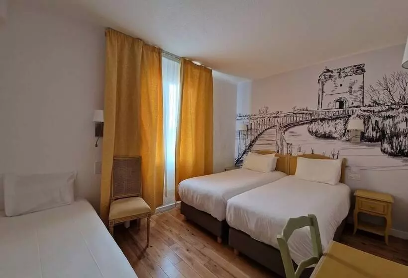 Standard Triple Room, Logis Vignes Blanches Hôtel Cosy Et Restaurant De Terroir