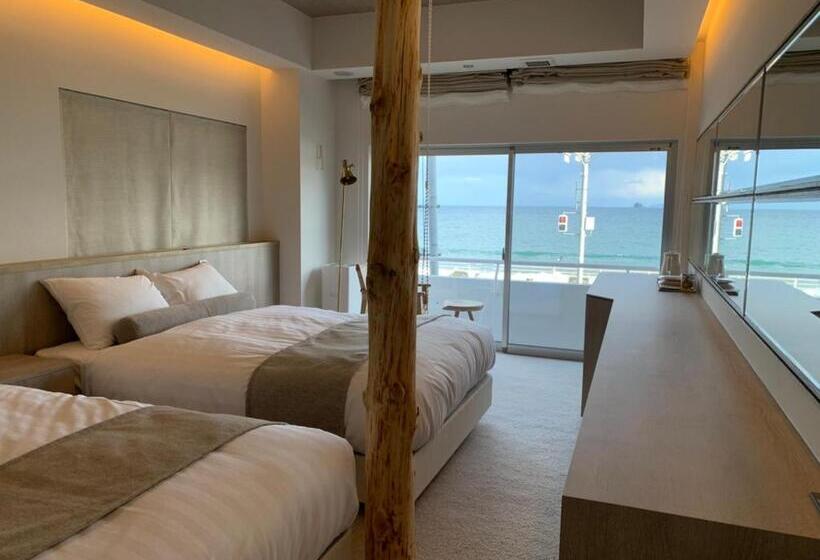 חדר סטנדרט נוף לים, 旅乃家 宇佐美温泉 海ホテル 本館ーアネックス館