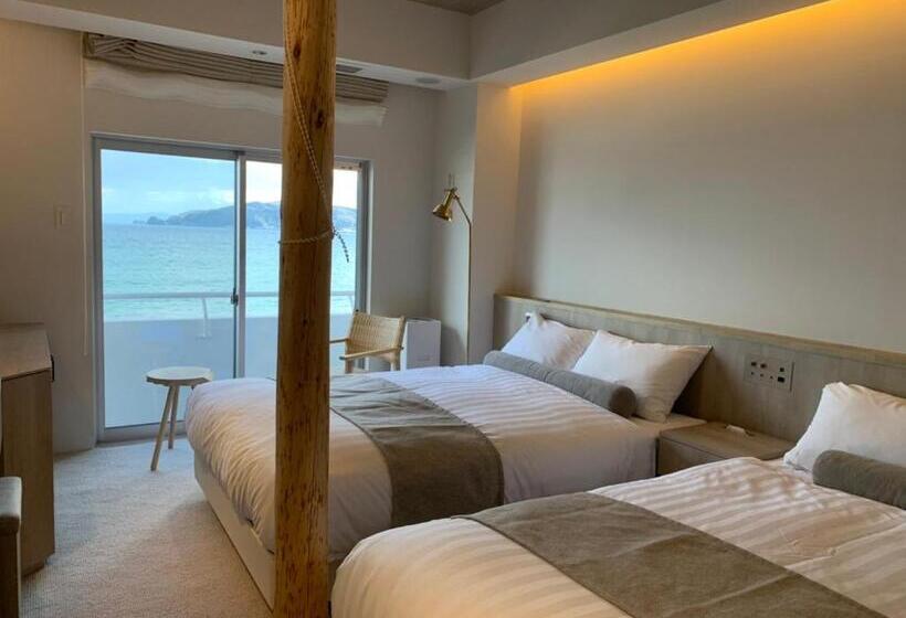 חדר סטנדרט נוף לים, 旅乃家 宇佐美温泉 海ホテル 本館ーアネックス館