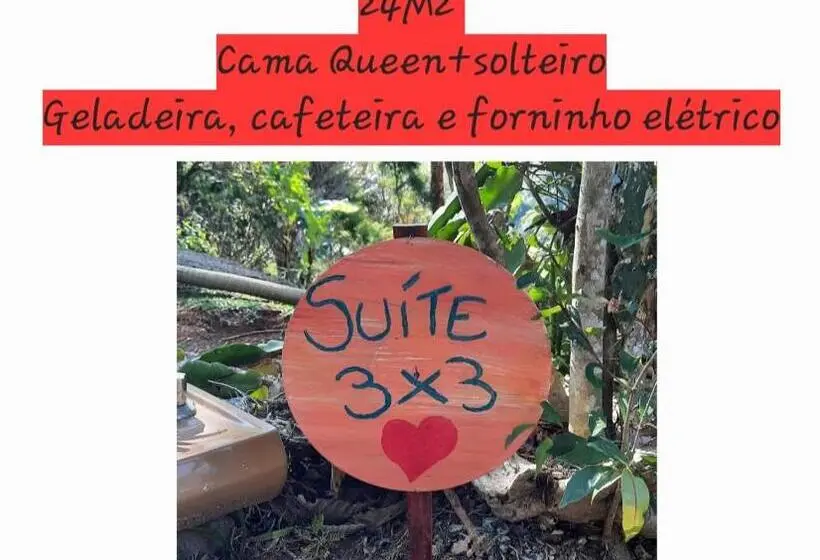 庭の見えるスタンダードトリプルルーム, Suítes Casinha Do Alto Da Bocaina