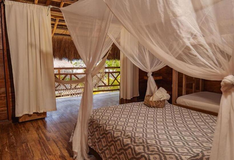 غرفة قياسية رباعية مطلة على البحر, Paraíso Natural Eco