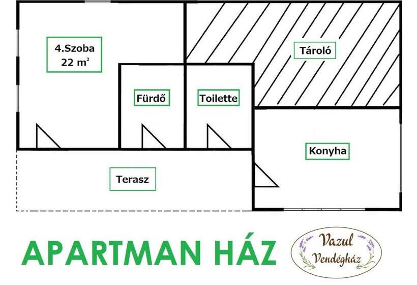 Апартаменты 1 Спальня, Vazul Vendégház