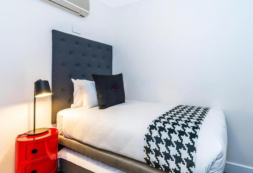 テラスつきの２ベッドルームアパートメント, Quality Apartments Melbourne Central