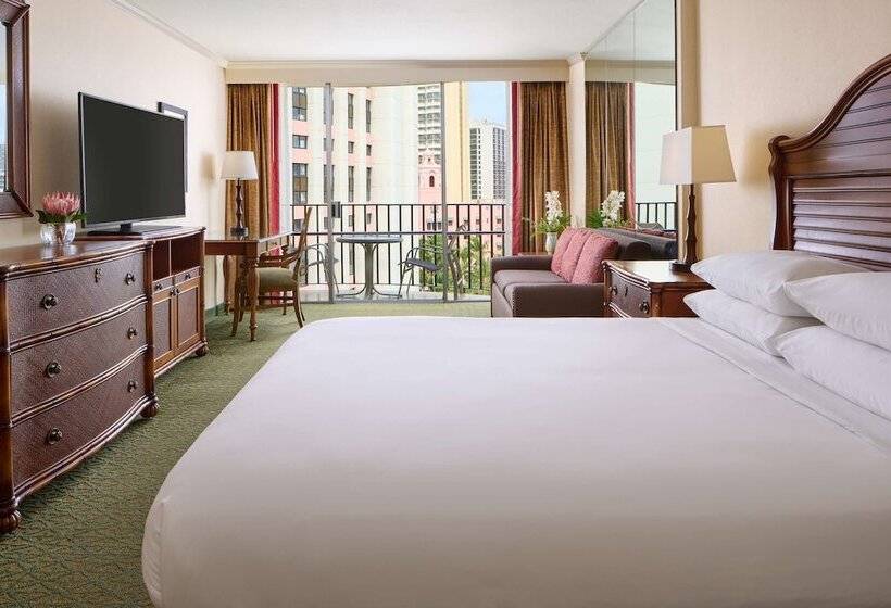 غرفة كلوب بإطلالة جانبية على البحر, Outrigger Waikiki Beach Resort