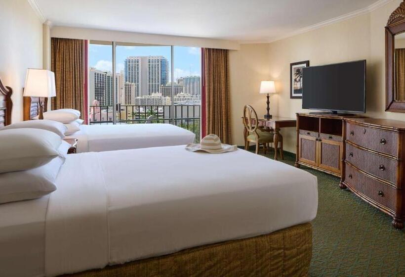 带2个双人床的标准工作室, Outrigger Waikiki Beach Resort