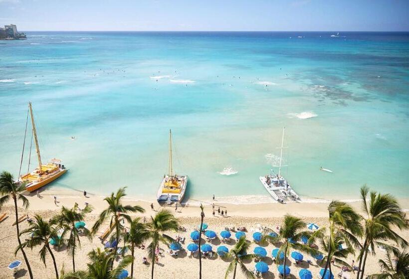带2个双人床的标准工作室, Outrigger Waikiki Beach Resort