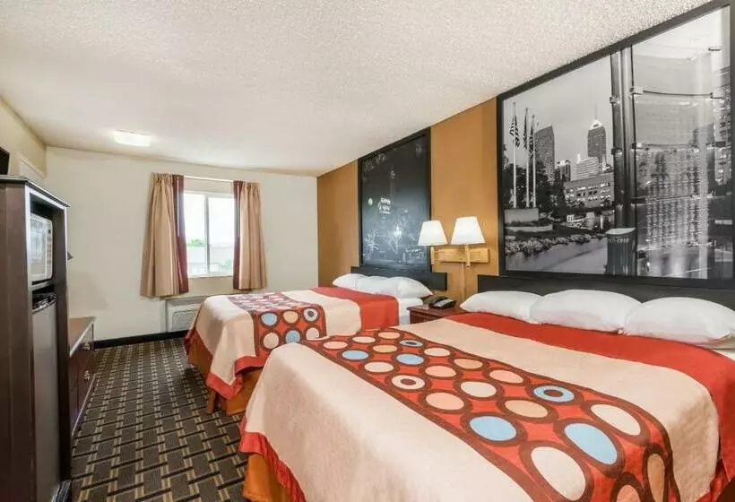 Standard-huone 2 Parivuodetta, Super 8 By Wyndham Indianapolis/ne/castleton Area
