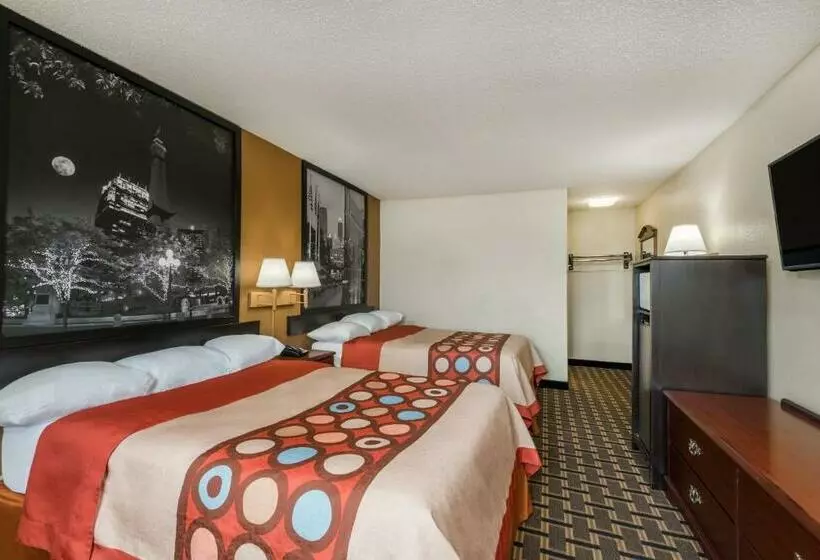 Standard-huone 2 Parivuodetta, Super 8 By Wyndham Indianapolis/ne/castleton Area