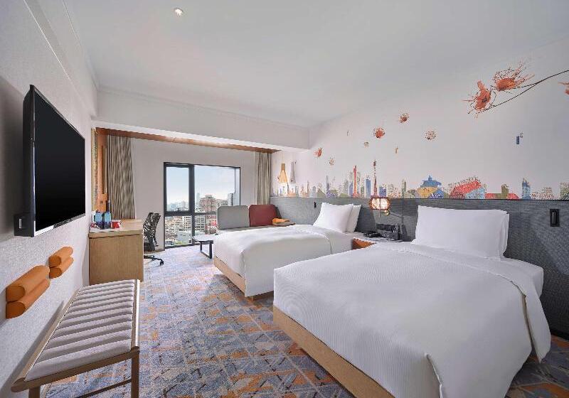 اتاق استاندارد با چشمانداز شهر, Hilton Garden Inn Guangzhou Tianhe