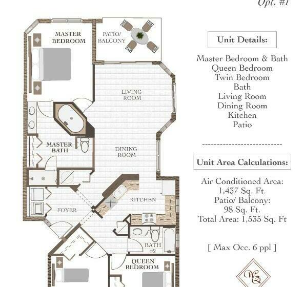 带3个卧室的套间, Worldquest Orlando Resort
