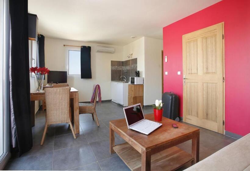 شقة غرفة نوم واحدة مزودة بشُرفة, Hôtel Domaine Le Milos