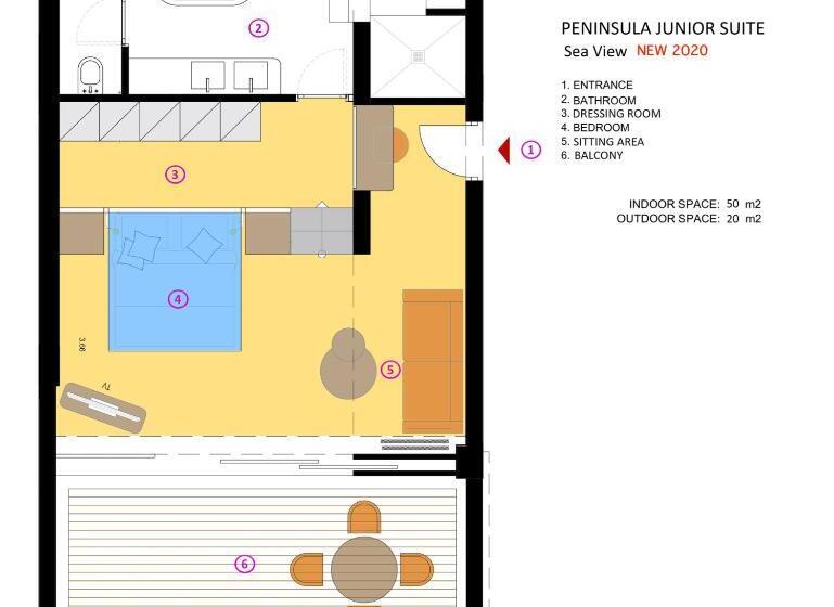 جناح جونيور مطلّ علي البحر, Elounda Peninsula Luxury Resort, Six Senses Spa