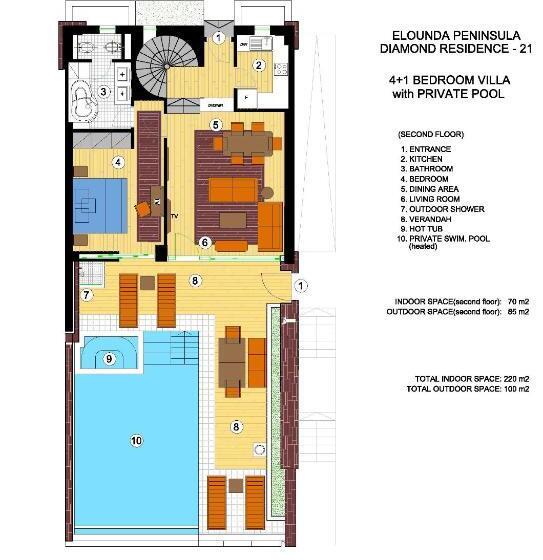 شقة 5 غرف نوم, Elounda Peninsula Luxury Resort, Six Senses Spa