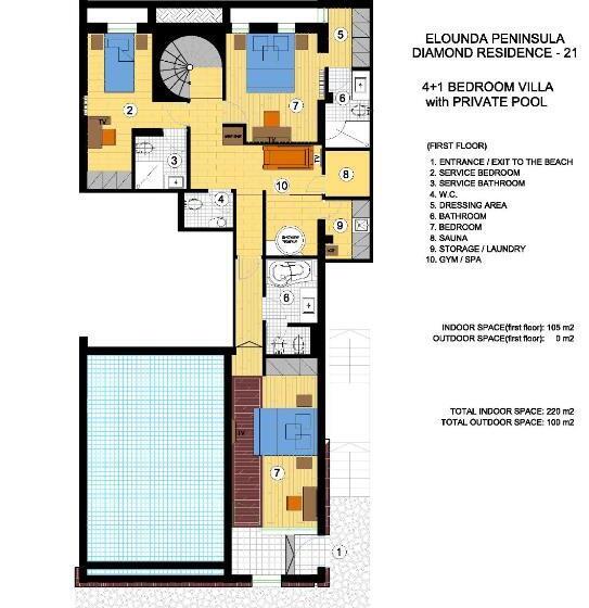 5침실 아파트, Elounda Peninsula Luxury Resort, Six Senses Spa