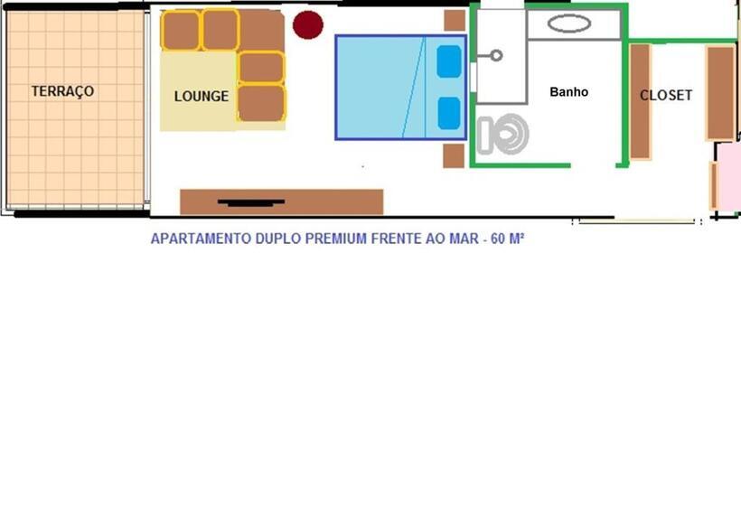 غرفة بريميوم مطلّة علي البحر, Privillage Praia Pousada De Charme