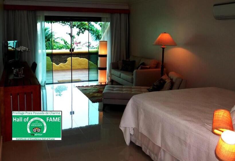 غرفة بريميوم مطلّة علي البحر, Privillage Praia Pousada De Charme