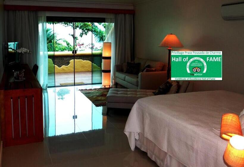 غرفة بريميوم مطلّة علي البحر, Privillage Praia Pousada De Charme