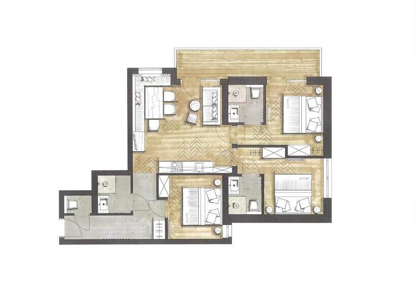 Апартаменты 3 Спальни, Uncle Jacks