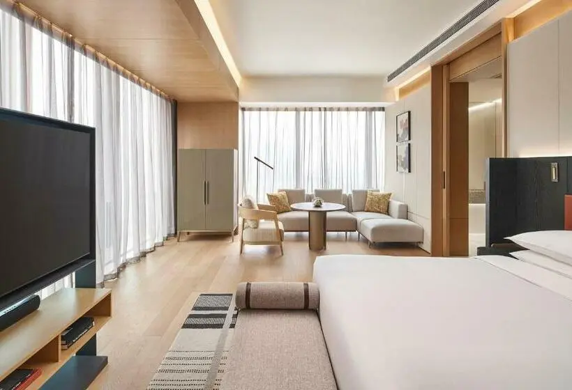キングサイズベッドのデラックスルーム, Hyatt Regency Ningbo Hangzhou Bay