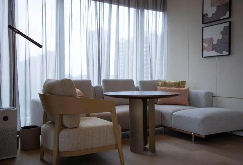 キングサイズベッドのクラブルーム, Hyatt Regency Ningbo Hangzhou Bay