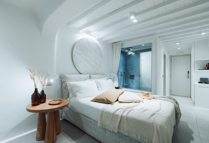 غرفة ديلوكس مزوَّدة بجاكوزي, Mykonos Ammos Hotel   Small Luxury Hotels Of The World