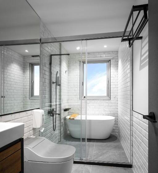 اتاق استاندارد با تخت بزرگ, Ren House大仁哥文旅