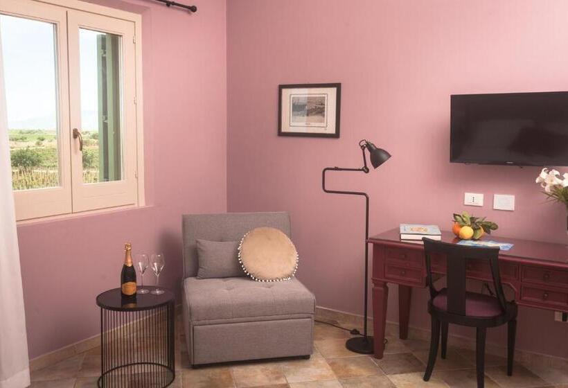 חדר דלוקס נוף לים, Agriturismo Baglio Donnafranca Wine Resort