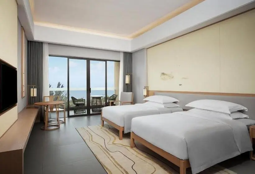 オーシャンビューデラックスルームバルコニー付き, Sheraton Maoming Romantic Beach Resort
