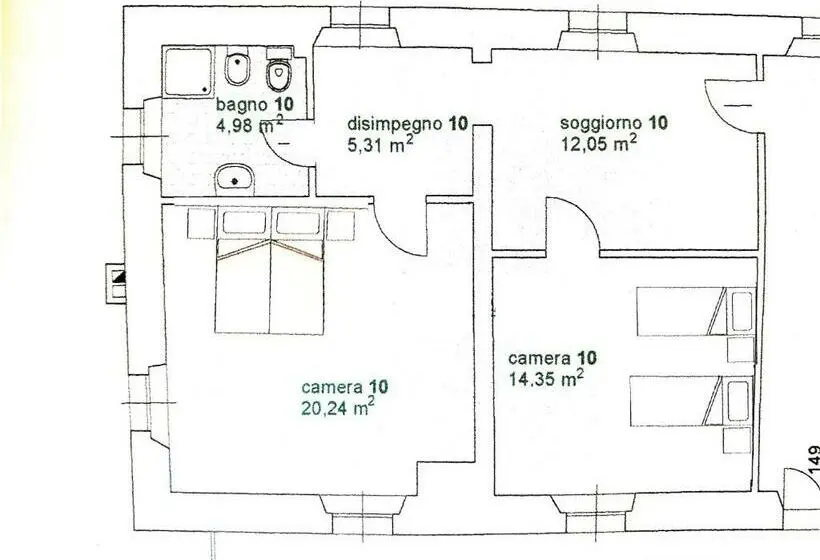 2ベッドルームアパートメント, Agriturismo Borgo Floreani