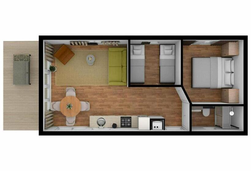 침실 2개 아파트, River Lodge 4 Persons   New In 2020