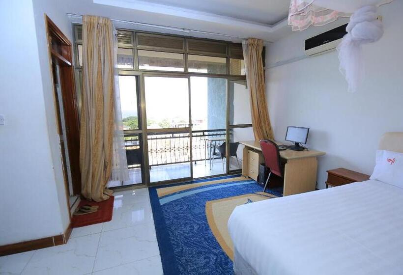 标准间带湖景, Frontiers Hotel & Conference Entebbe