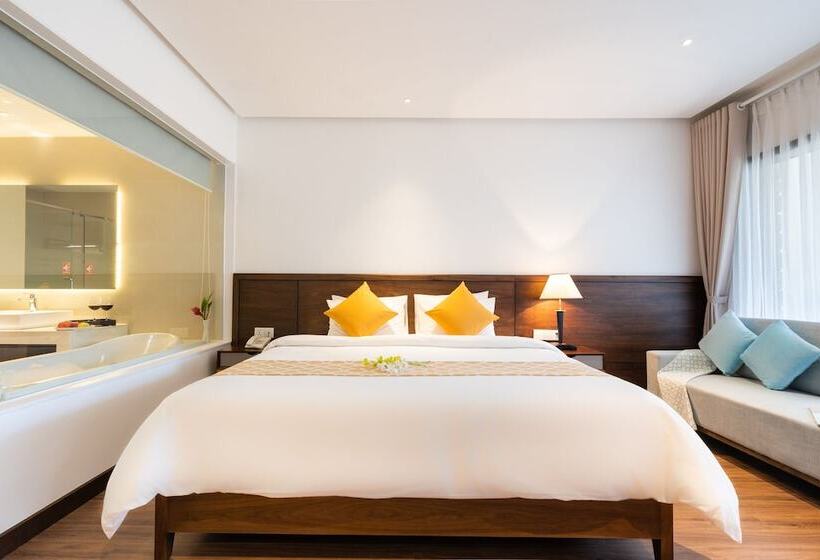 اتاق لوکس با چشمانداز باغ, Hoang Ngoc Beach Resort