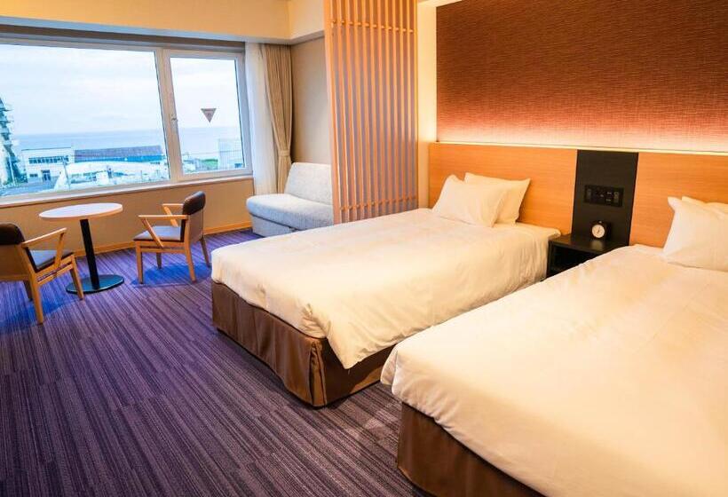 اتاق خانوادگی با چشم‌انداز دریا, Hakodate Yunokawa Onsen Umi To Akari Hewitt Resort