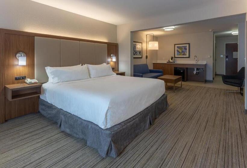 מיטת קינג בסוויטה, Holiday Inn Express & Suites Milwaukee Nw   Park Place, An Ihg
