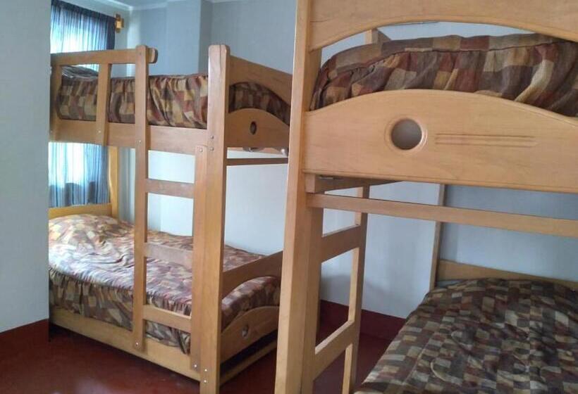 חדר סטנדרטי לארבעה עם חדר אמבטיה משותף, Andes Hostel