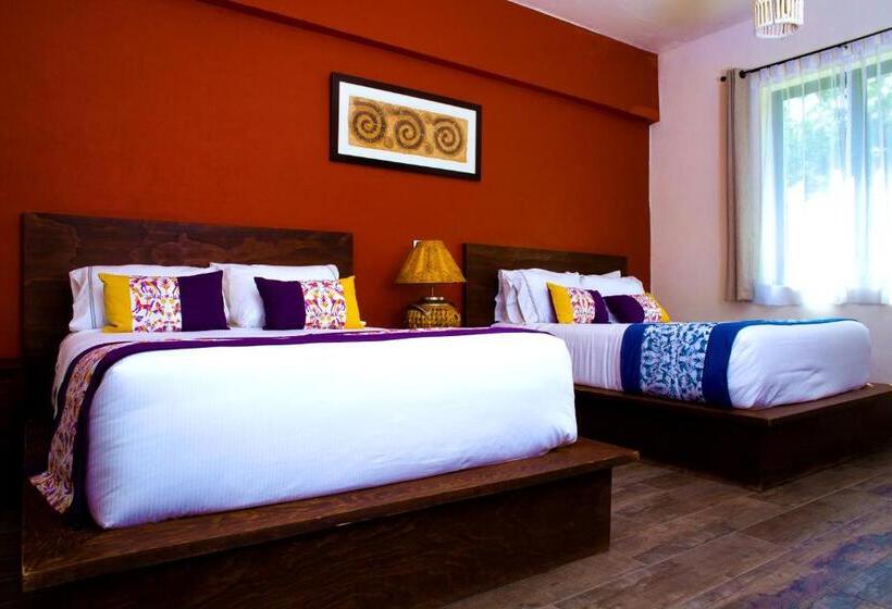 غرفة قياسية رباعية مطلة على الحديقة, Boutique Rancho San Juan Teotihuacan