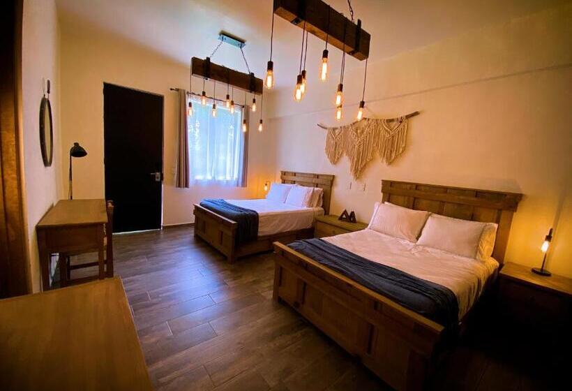 חדר לארבעה סטנדרטי עם נוף לגינה, Boutique Rancho San Juan Teotihuacan