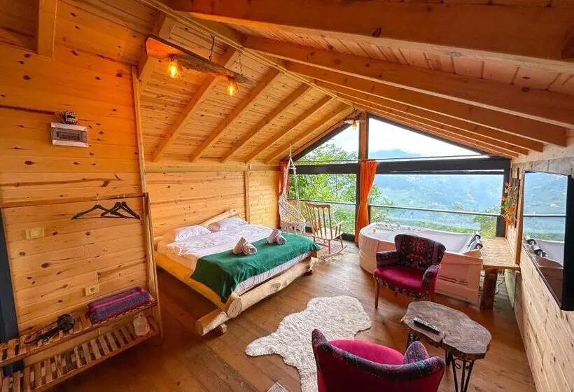 キングサイズベッドのデラックスルーム, Organic Village Bungalow