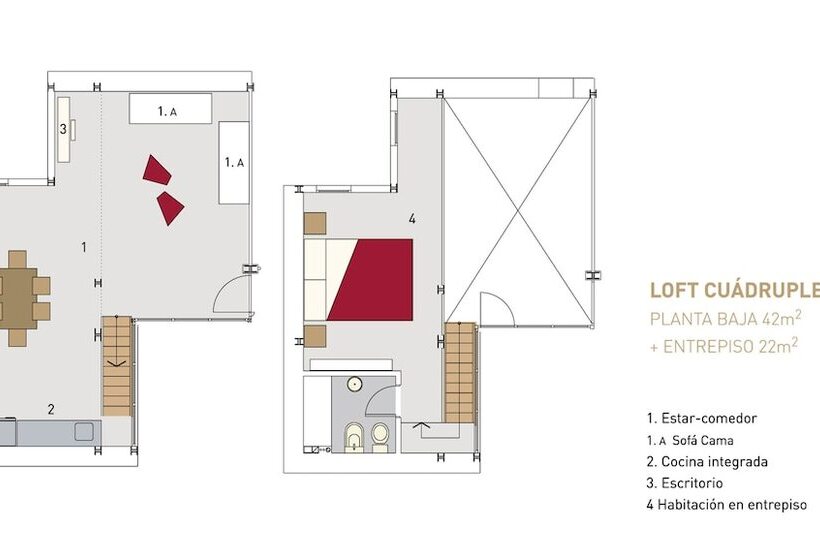 اتاق استاندارد چهار تخته, Htl 9 De Julio Bsas