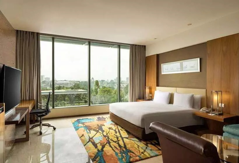 Büyük Çift Kişilik Yataklı Delüks Oda, Hilton Bandung