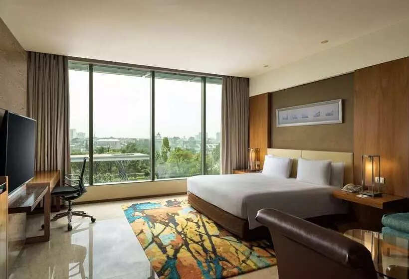 Büyük Çift Kişilik Yataklı Delüks Oda, Hilton Bandung