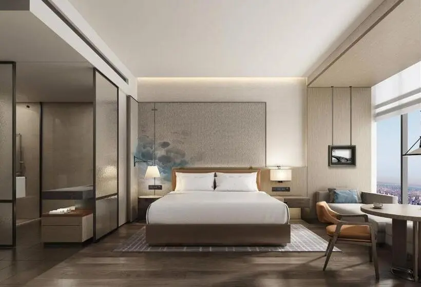 キングサイズベッドのデラックスルーム, Courtyard By Marriott Luoyang
